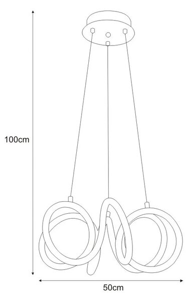 Biała spiralna lampa wisząca LED - S006-Uvex