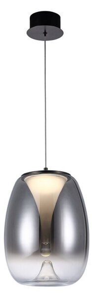 Lampa wisząca LED 15W Azzardo Pamela AZ5826 czarna/chrom – nowoczesne oświetlenie do salonu i jadalni