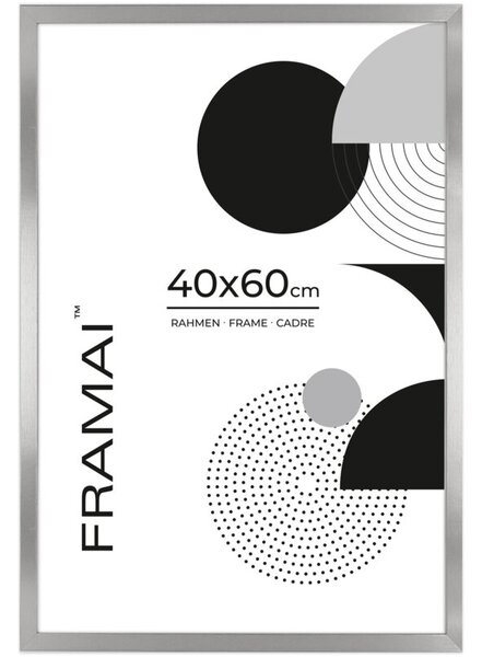 Srebrna ramka na zdjęcia w rozmiarze 40x60 cm FRAMAI®
