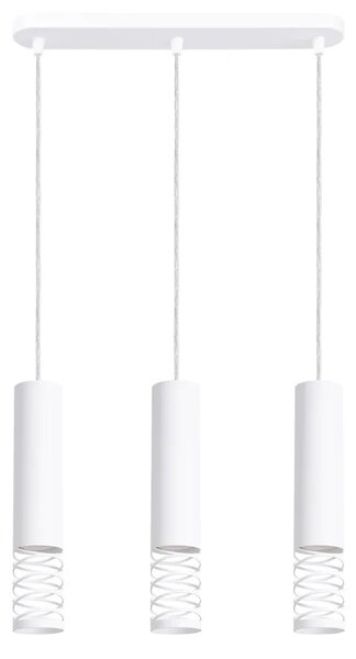 Biała wisząca lampa na listwie C0-B34