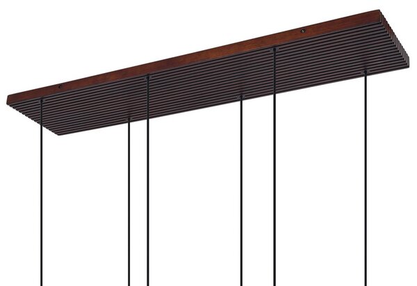 Lampa wisząca szklana Veloura Lucande, możliwość ściemniania, przezroczysty / transparentny, salon / jadalnia, szkło, design