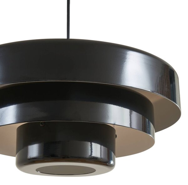 Lampa wisząca Tivra Lindby, możliwość ściemniania, czarny, salon / jadalnia, metal, vintage