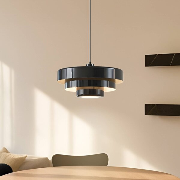 Lampa wisząca Tivra Lindby, możliwość ściemniania, czarny, salon / jadalnia, metal, vintage