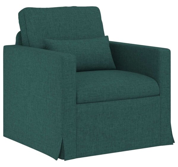 Nowoczesna sofa moduÅowa w ciemnej zieleni z metalowÄ ramÄ