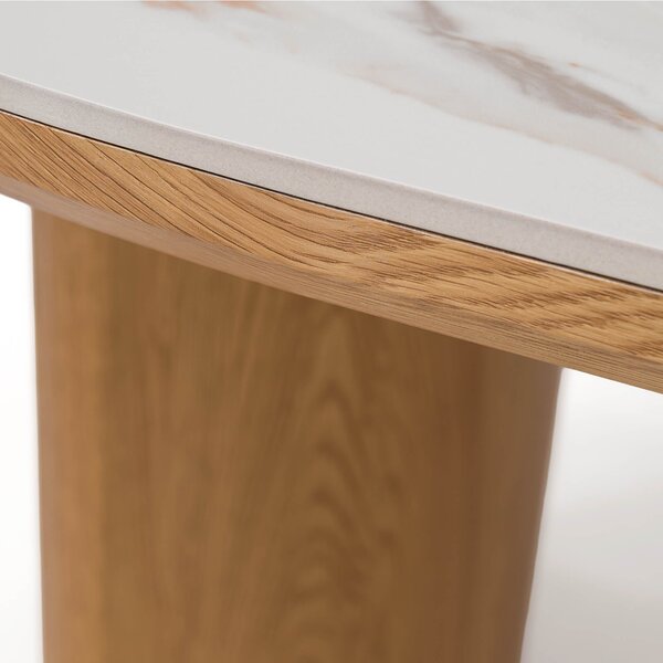 MebleMWM Stół drewniany AURA 200x100 blat ceramiczny