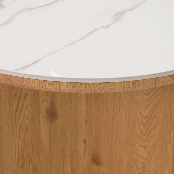 MebleMWM Stół drewniany AURA 200x100 blat ceramiczny