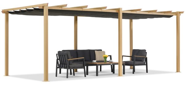 Pergola tarasowa Barbados 3x6 m Garden Point woodlike-antracyt