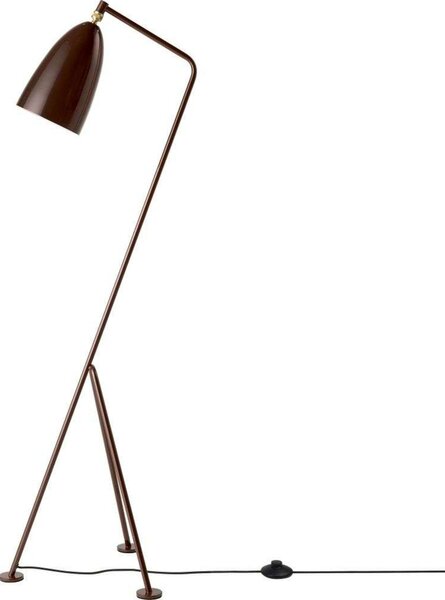 Lampa Podłogowa GUBI, brąz rdzawy, salon, metal