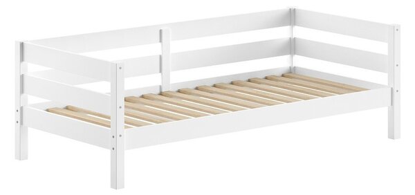 Białe łóżko dziecięce z litego drewna sosnowego z wysuwanym łóżkiem ze stelażem 90x200 cm Margrit – Vipack