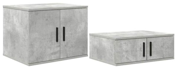 Szafka do przechowywania 2 szt. betonowy szary 118 x 41 x 40 cm