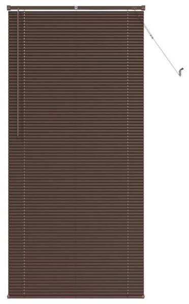 Elegancka żaluzja wenecka z pvc, ciemnobrązowa, 213 x 70 cm