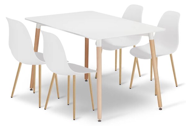 Komplet białych mebli do jadalni T4-G77
