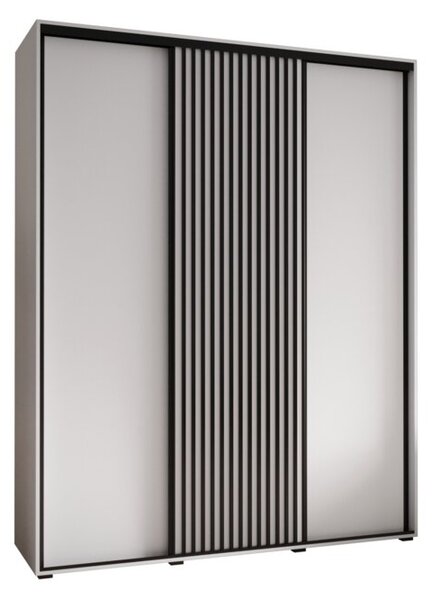 Szafa przesuwna wysoka Lanko 1 200, gł. 60 cm biały + biały + czarny