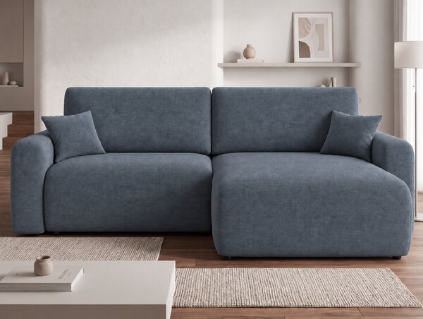 Rozkładana dwustronna sofa narożna w kształcie L NORDEN PAROS 250x140 cm, ciemnoszara