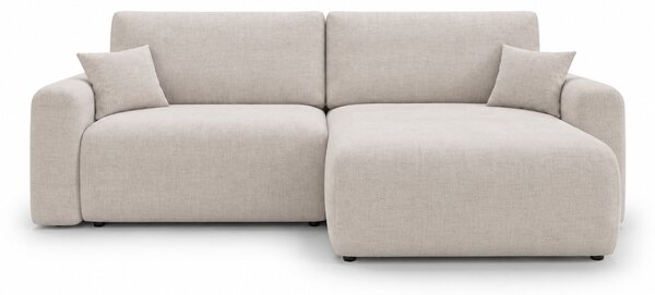 Rozkładany dwustronny narożnik L NORDEN PAROS 250x140 cm, kremowy