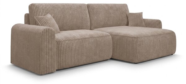 Rozkładany narożnik dwustronny do L NORDEN TILIA 250x140 cm, jasnobrązowy
