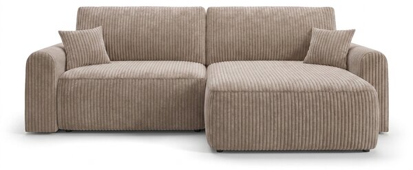 Rozkładany narożnik dwustronny do L NORDEN TILIA 250x140 cm, jasnobrązowy
