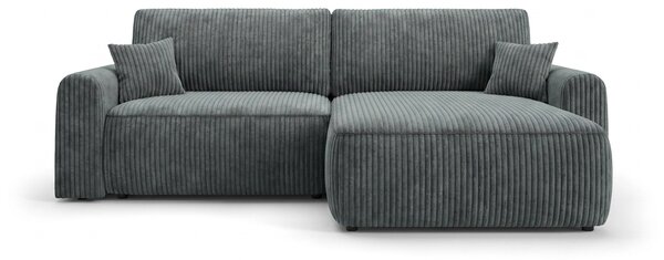 Rozkładana dwustronna sofa narożna do L NORDEN TILIA 250x140 cm, szaroniebieska