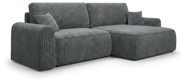 Rozkładana dwustronna sofa narożna do L NORDEN TILIA 250x140 cm, szaroniebieska