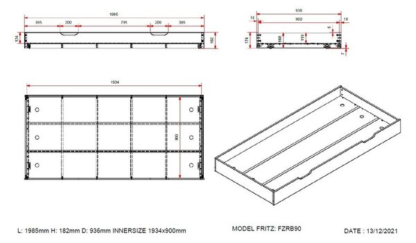 Białe łóżko dziecięce z litego drewna sosnowego z wysuwanym łóżkiem ze stelażem 90x200 cm Margrit – Vipack