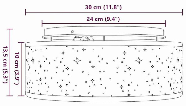 Szara lampa sufitowa materiałowa P7-P49