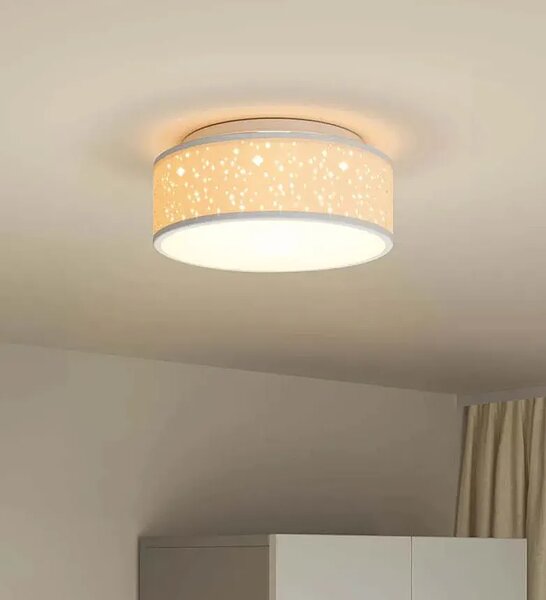Szara lampa sufitowa materiałowa P7-P49