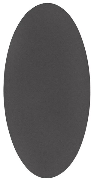 Antracytowy owalny dywan 80x150 S6-M53