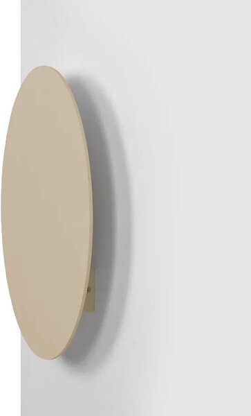 Kinkiet metalowe koło 30 cm nowoczesny beżowy C0-L35