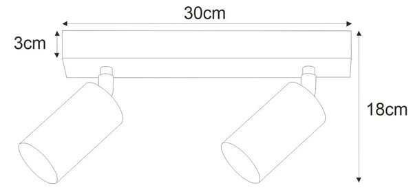 Beżowa nowoczesna podwójna lampa reflektor B5-G03