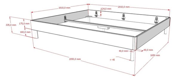 Łóżko dwuosobowe z litego drewna dębowego bez zagłówka i stelaża w naturalnym kolorze 160x200 cm Forrest – Vipack