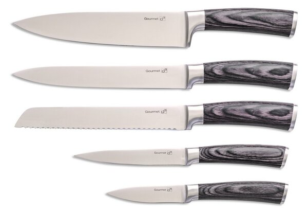 Zestaw noży G21 Gourmet Rustic 5 szt. + bambusowy blok