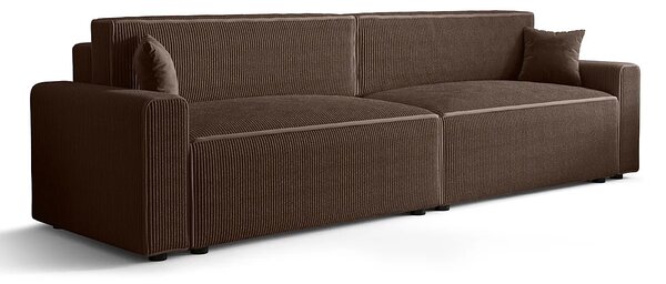 Brązowa rozkładana sofa tapicerowana M0-N55