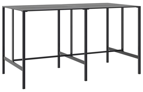 Stolik barowy, czarny, 200x100x110 cm, malowana proszkowo stal
