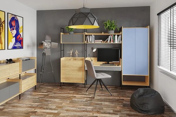 Szafka modułowa 83cm hikora + szary przykurzony Z8-B30