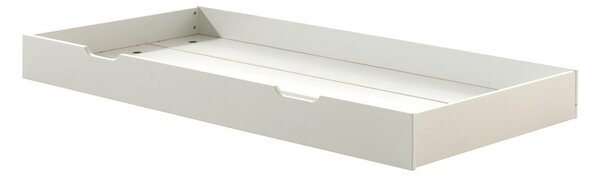 Białe łóżko dziecięce z litego drewna sosnowego z wysuwanym łóżkiem ze stelażem 90x200 cm Margrit – Vipack