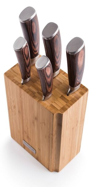 Zestaw noży G21 Gourmet Nature 5 szt. + bambusowy blok