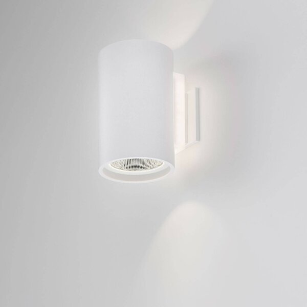 BRUMBERG Tubic kinkiet LED, cylinder, biały / opal, przedpokój, aluminium