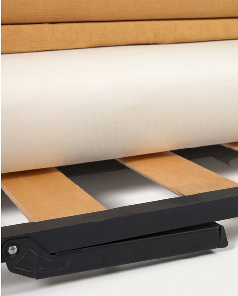 Musztardowa rozkładana sofa 210 cm Tanit – Kave Home