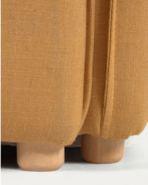 Musztardowa rozkładana sofa 210 cm Tanit – Kave Home