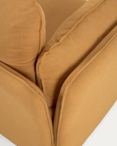 Musztardowa rozkładana sofa 210 cm Tanit – Kave Home