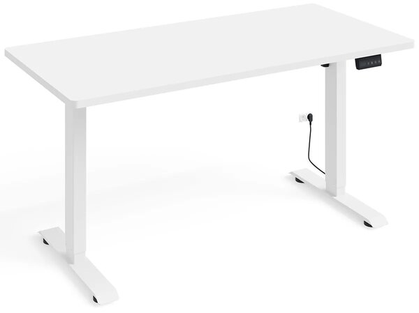 Białe elektryczne biurko K9-P45