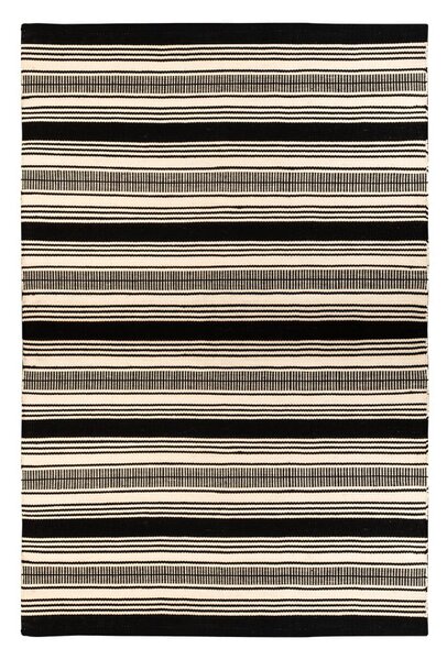 Czarno-biały dwustronny zewnętrzny dywan z tworzywa z recyklingu Green Decore Zambezi, 80x180 cm
