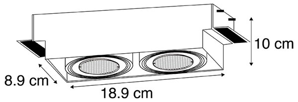 Inteligentne oświetlenie punktowe do wbudowania, czarne Trimless 2, w tym Wi-Fi GU10 - Oneon Honey Oswietlenie wewnetrzne