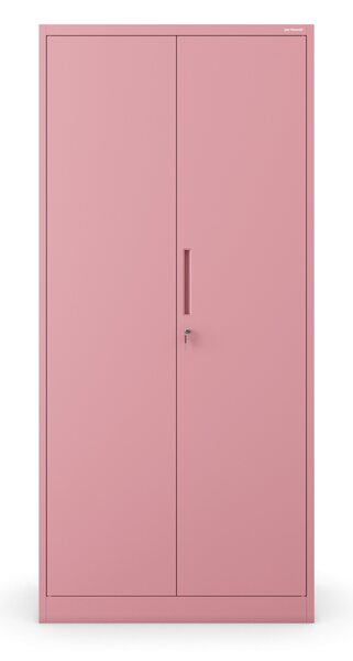 Szafa biurowa metalowa wysoka na dokumenty pudrowy róż, 900x1950x400 mm: JAN H Fresh Style