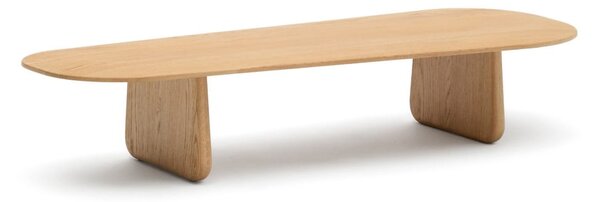 Stolik z litego drewna dębowego w naturalnym kolorze 64x146 cm Pirita – Kave Home