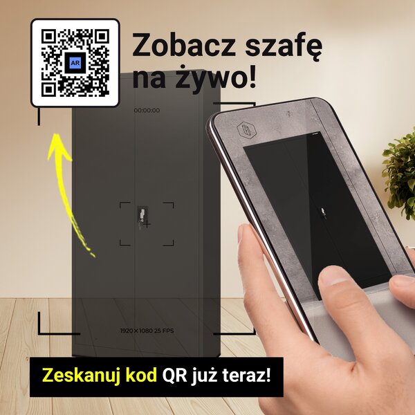 Szafa biurowa na dokumenty z 4 półkami czarna, 900x1850x400 mm: JAN