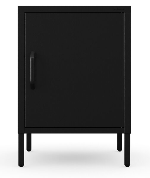 Szafka nocna metalowa na nóżkach czarna, 424x595x400 mm: MIA Modern
