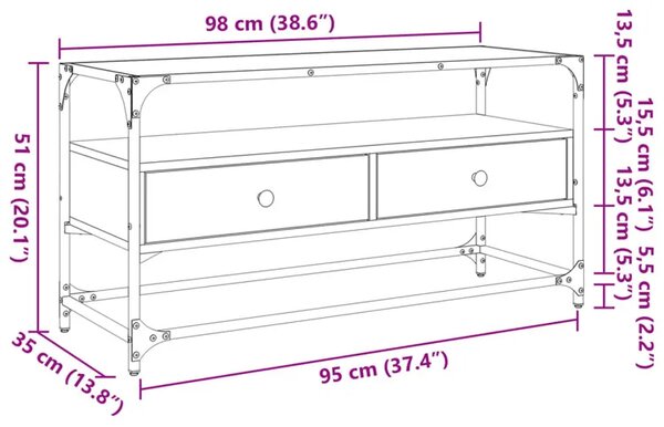 Minimalistyczna szafka pod TV przydymiony dąb G4-Z58