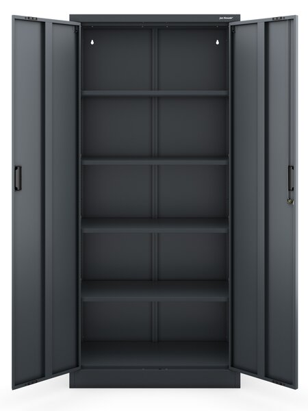 Szafa metalowa biurowa z 4 półkami antracytowa, 1750x800x400 mm: JAN Compact
