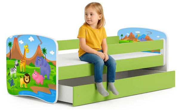 Łóżko dziecięce z materacem mix 80x180 A8-D60